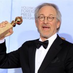 Director Steven Spielberg poses backstage after winning the award for "The Adventures of Tintin" at the 69th annual Golden Globe Awards in Beverly Hills Director Steven Spielberg poses backstage after winning the award for "The Adventures of Tintin" at the 69th annual Golden Globe Awards in Beverly Hills